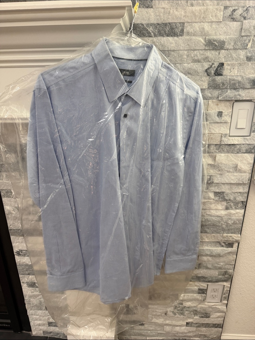 Boss Light Blue Dress Shirt with Point Collar